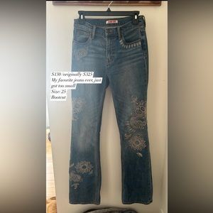 Johnny Was Bandana Bootcut Embroidered Jeans